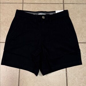 NWT Black Sonoma Flexwear Sports Shorts size 30 Waist 7” Inseam
